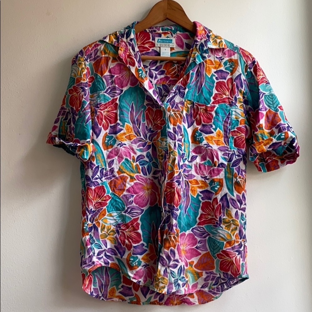 Colorful Hawaiian Floral Printed Shirt
